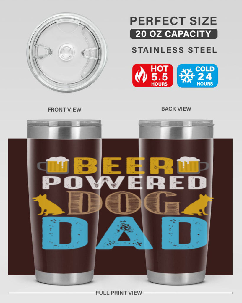 beer power dog dad 145#- beer- Tumbler