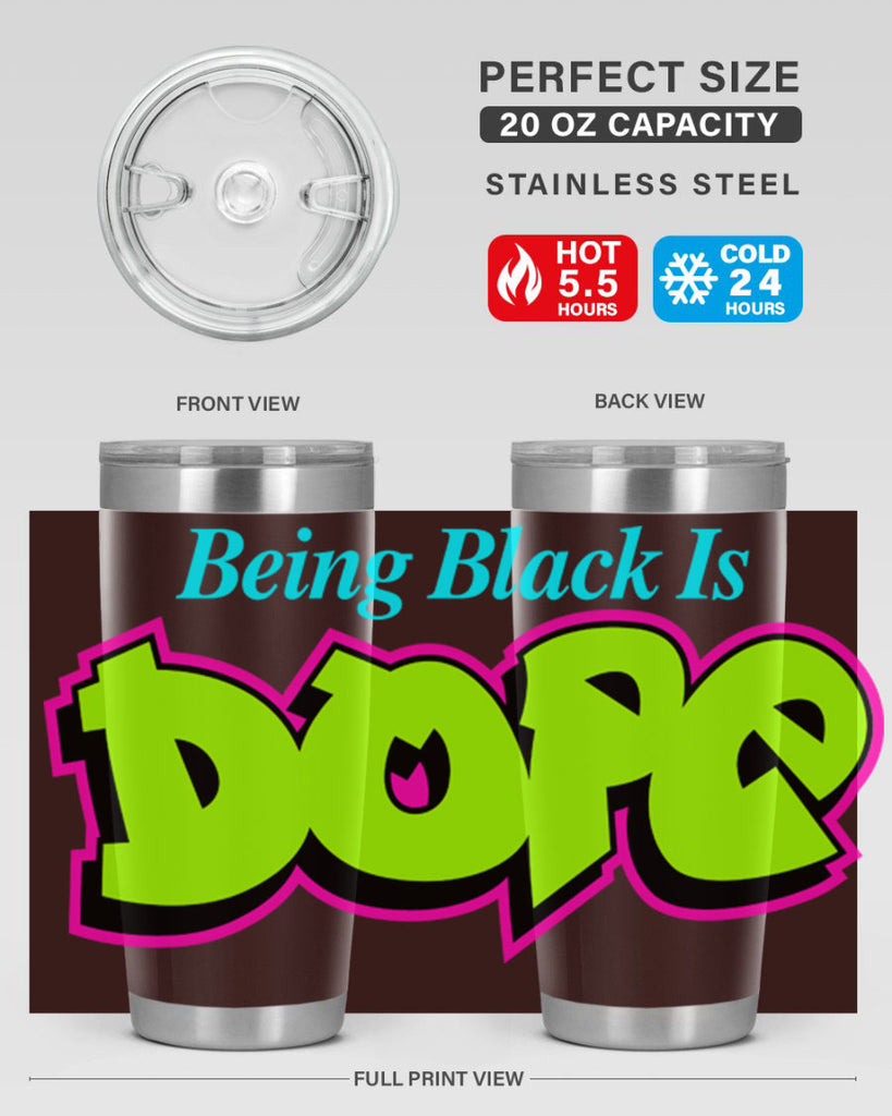 being black is dope 261#- black words phrases- Cotton Tank