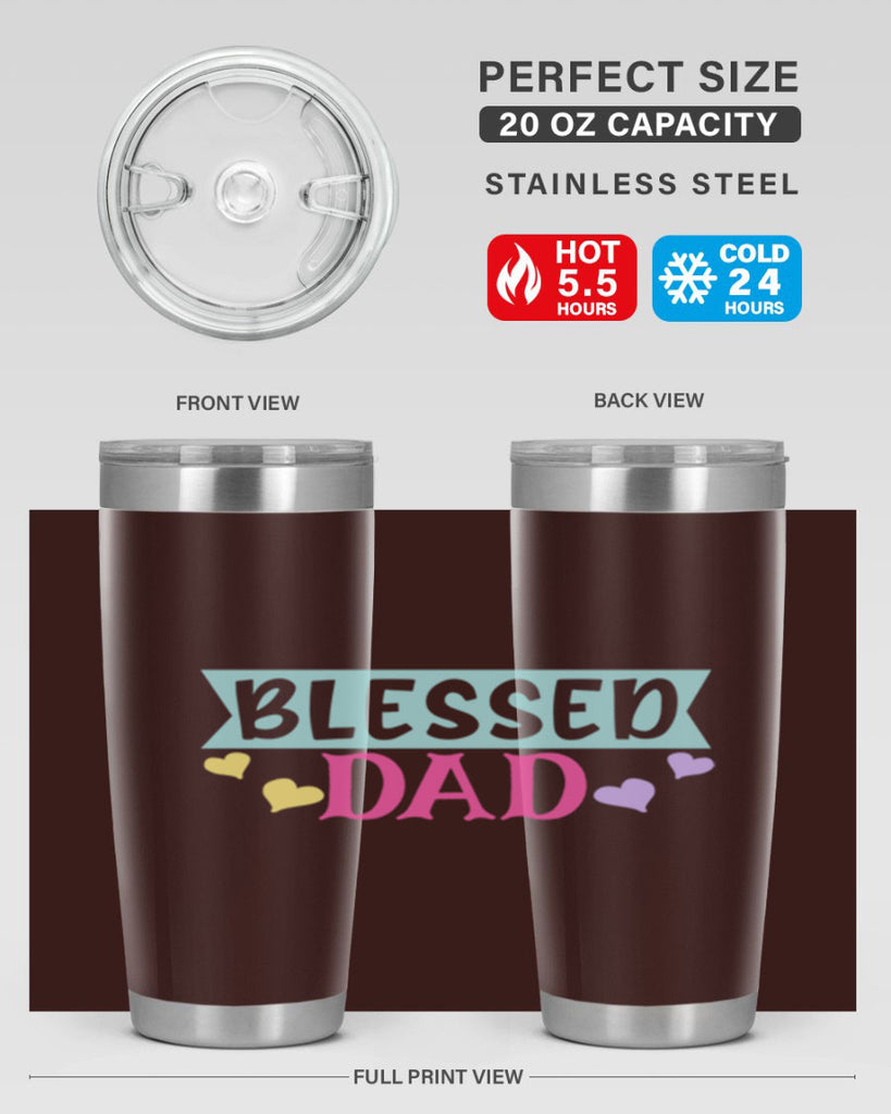 blessed dad 37#- dad- Tumbler