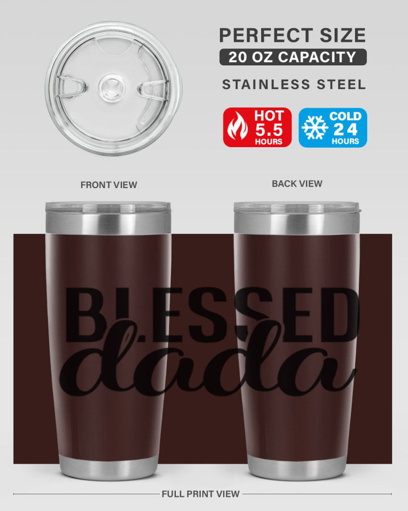 blessed dada 34#- dad- Tumbler