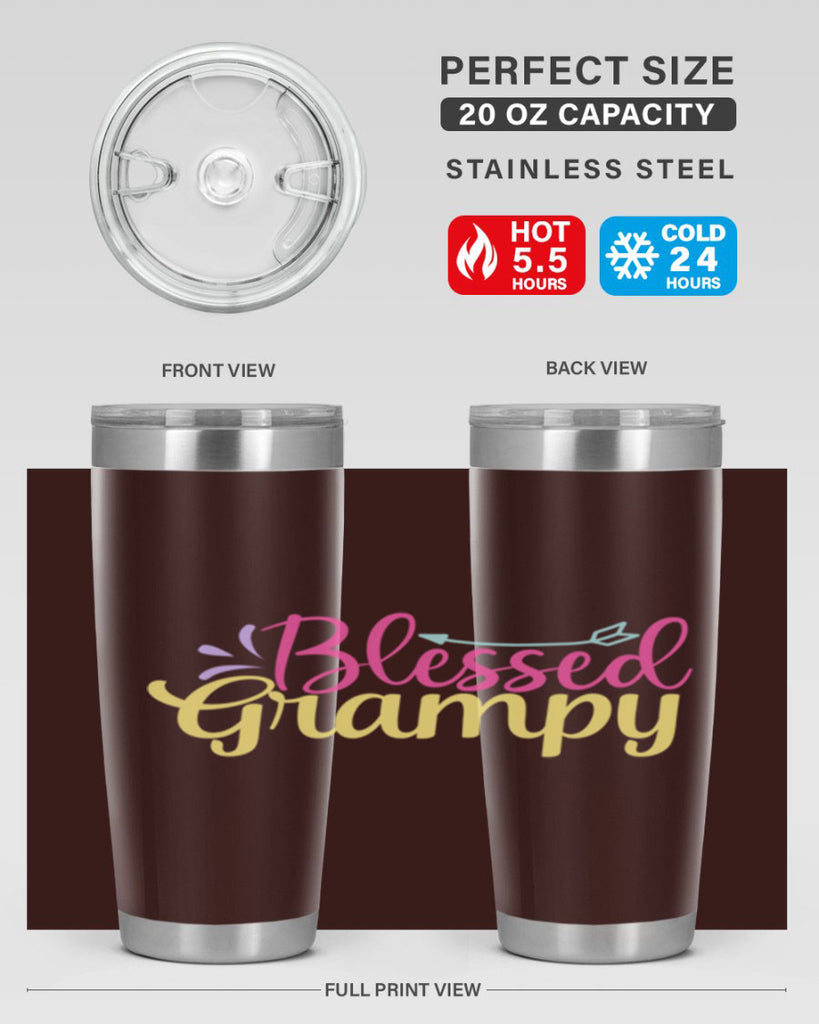 blessed grampy 78#- grandpa - papa- Tumbler