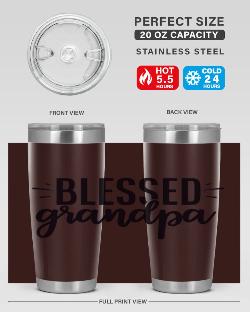 blessed grandpa 74#- grandpa - papa- Tumbler