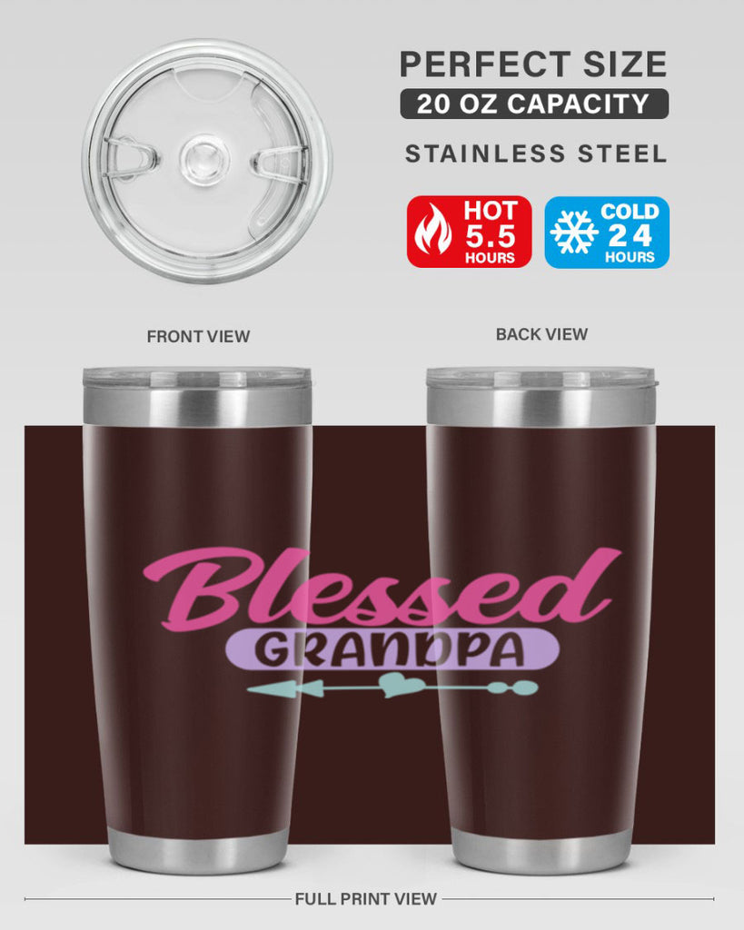 blessed grandpa 75#- grandpa - papa- Tumbler