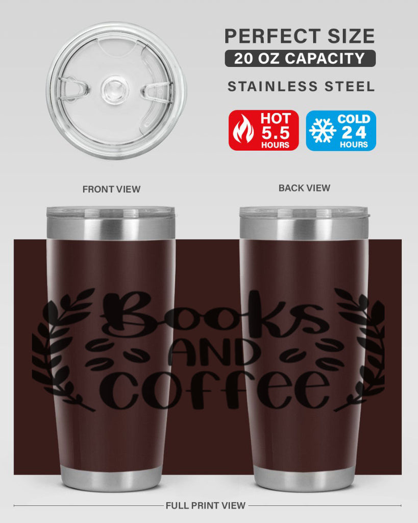 books and coffee 47#- reading- Tumbler