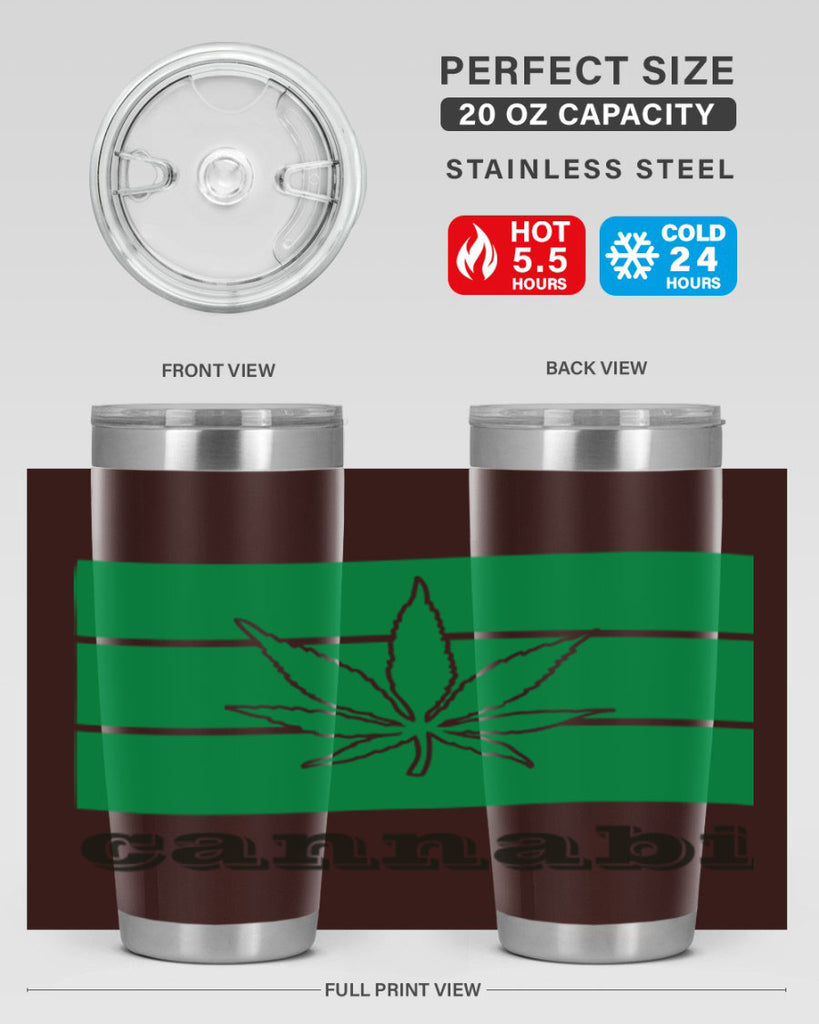 cannabi flag 36#- marijuana- Tumbler