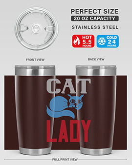 cat lady Style 31#- cat- Tumbler