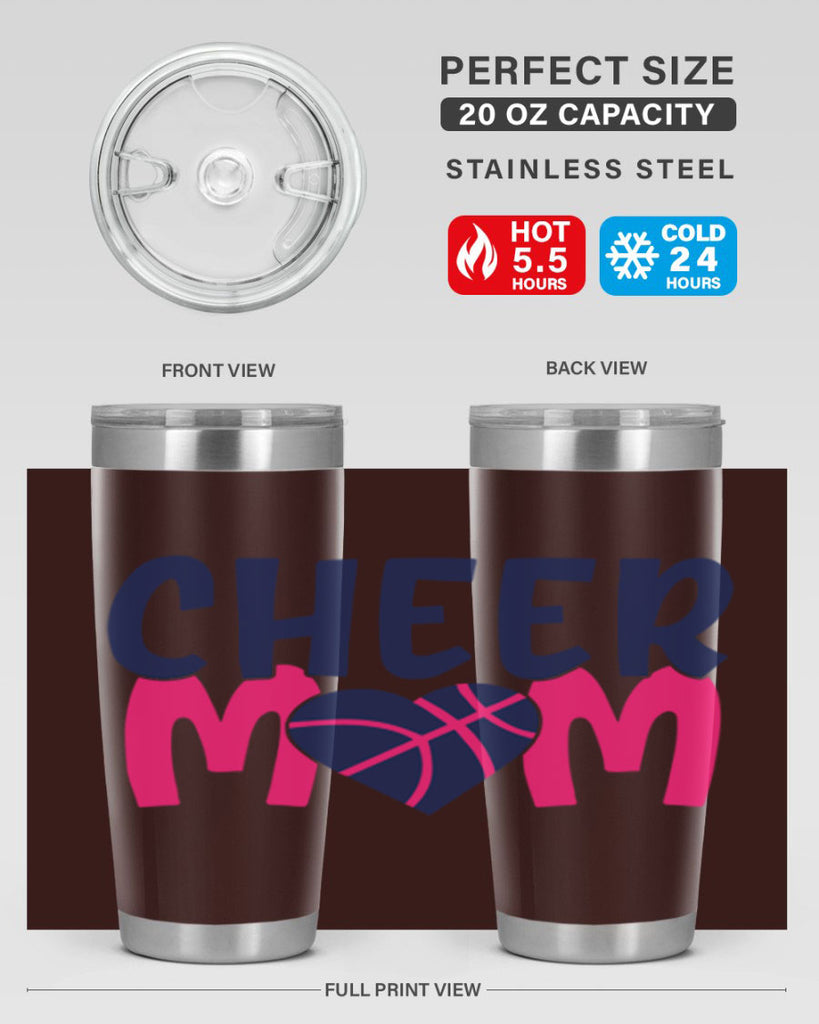 cheer mom 1746#- cheer- Tumbler