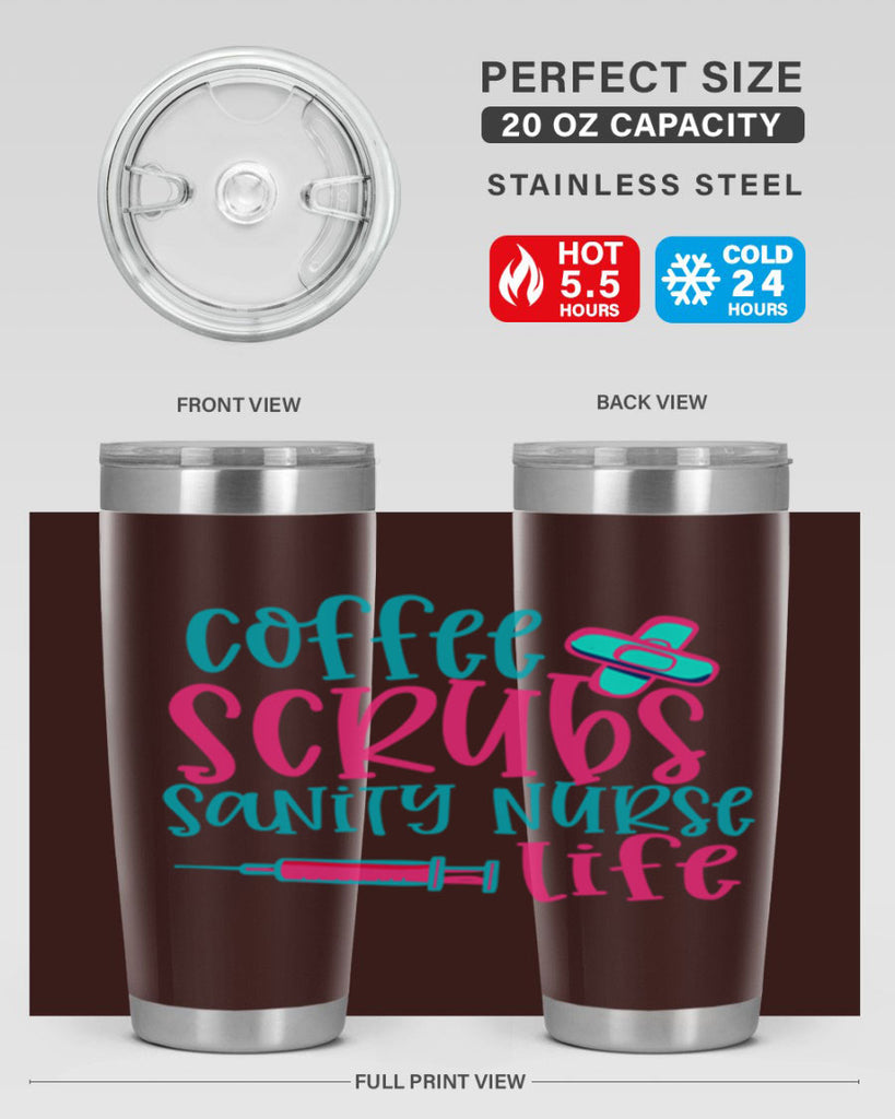 coffee scrubs sanity nurse life Style Style 207#- nurse- tumbler