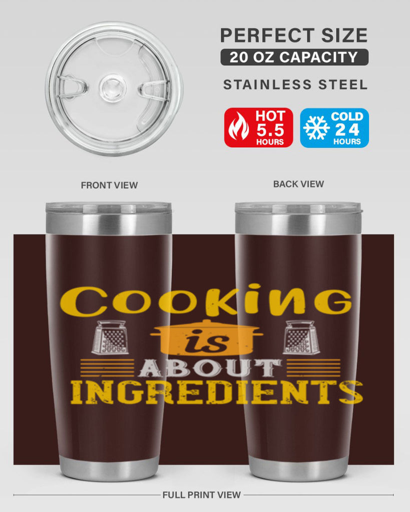 cooking is about ingredients 47#- cooking- Tumbler