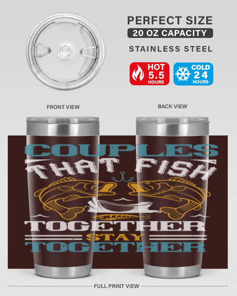 couples that fish together 169#- fishing- Tumbler