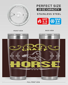 crazy horse Style 9#- horse- Tumbler