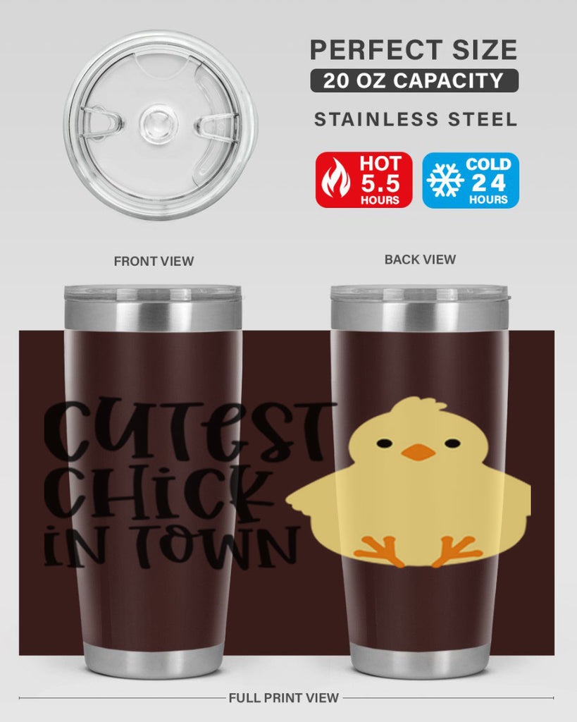 cutest chick in town 61#- easter- Tumbler