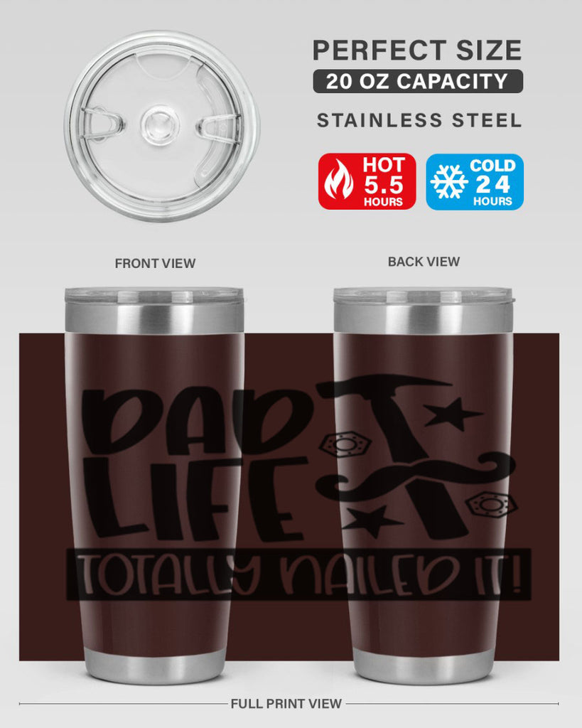 dad life totally nailed it 64#- fathers day- Tumbler