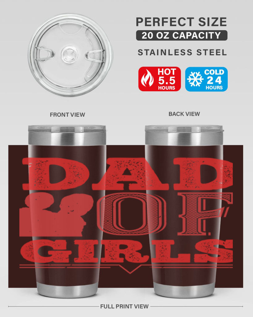 dad of girls 269#- fathers day- Tumbler