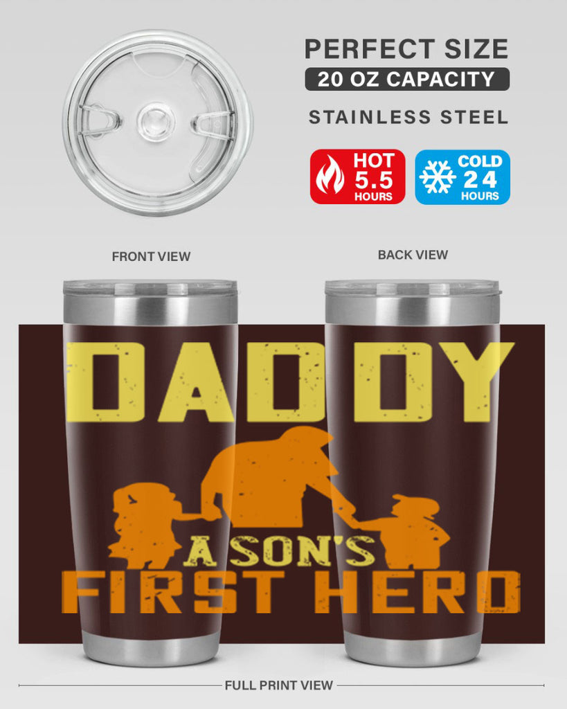 daddy a sons first hero 249#- fathers day- Tumbler