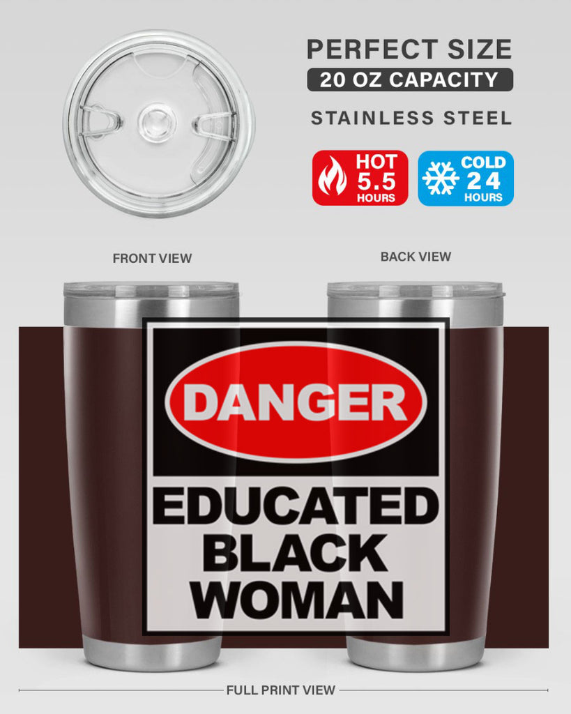 danger educated black  woman 176#- black words phrases- Cotton Tank