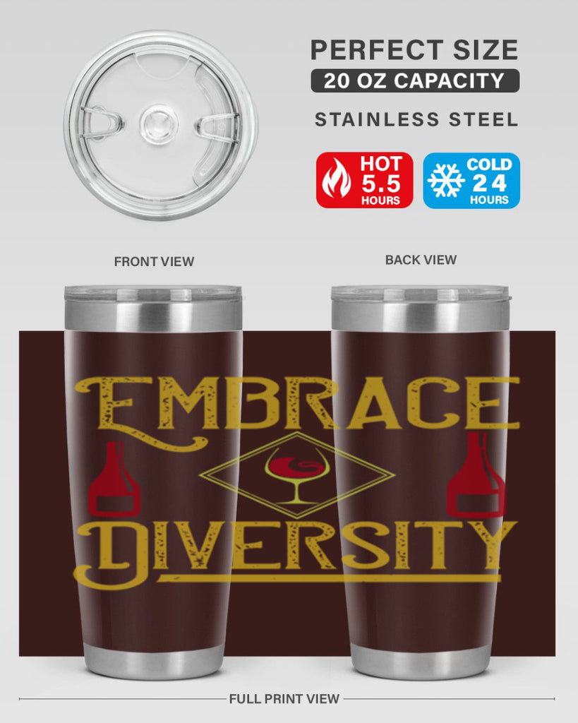 embrace diversity 218#- wine- Tumbler