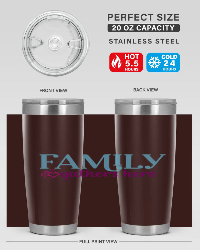 family gathers here 40#- family- Tumbler