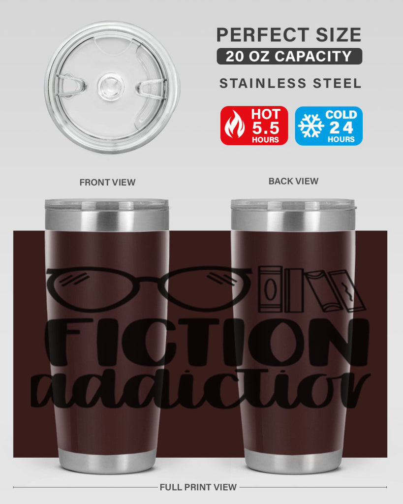 fiction addiction 40#- reading- Tumbler