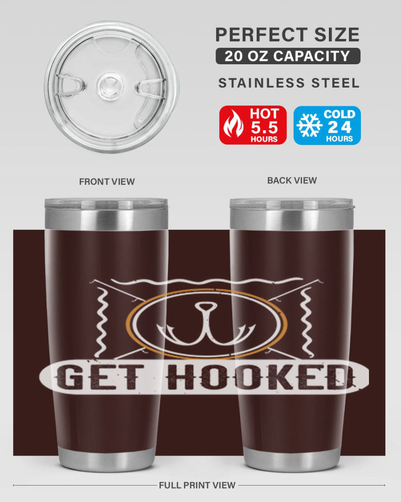 get hooked 264#- fishing- Tumbler