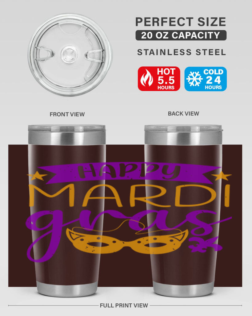 happy mardi gras 70#- mardi gras- Tumbler