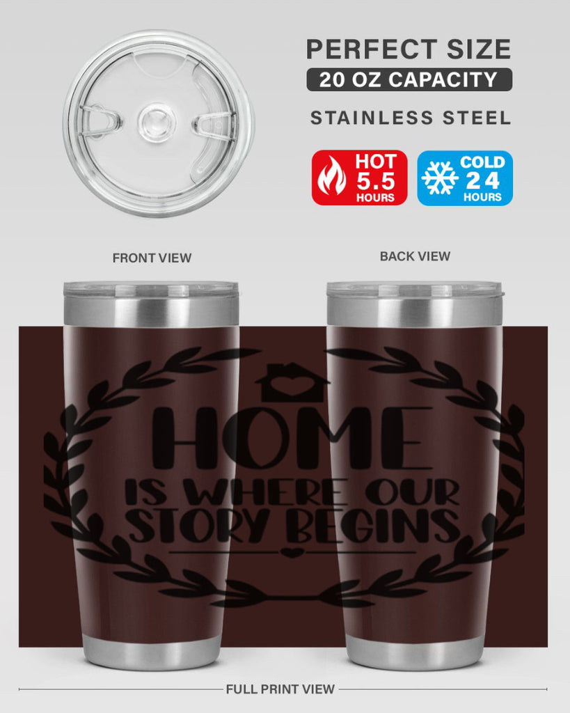 home is where our story begins 12#- home- Tumbler