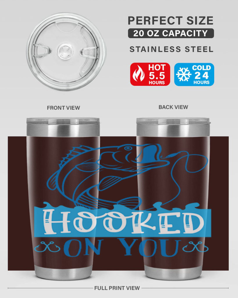 hooked on you 214#- fishing- Tumbler