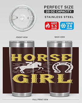 horse girl Style 51#- horse- Tumbler