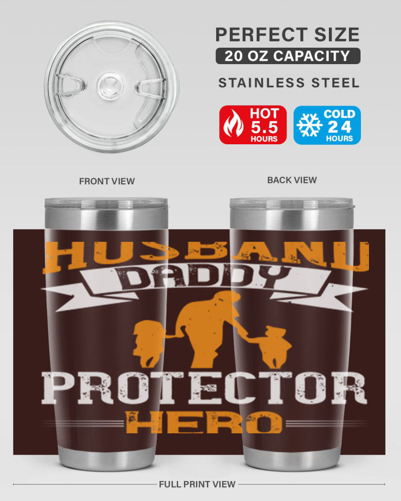 husband daddy protector hero 252#- fathers day- Tumbler