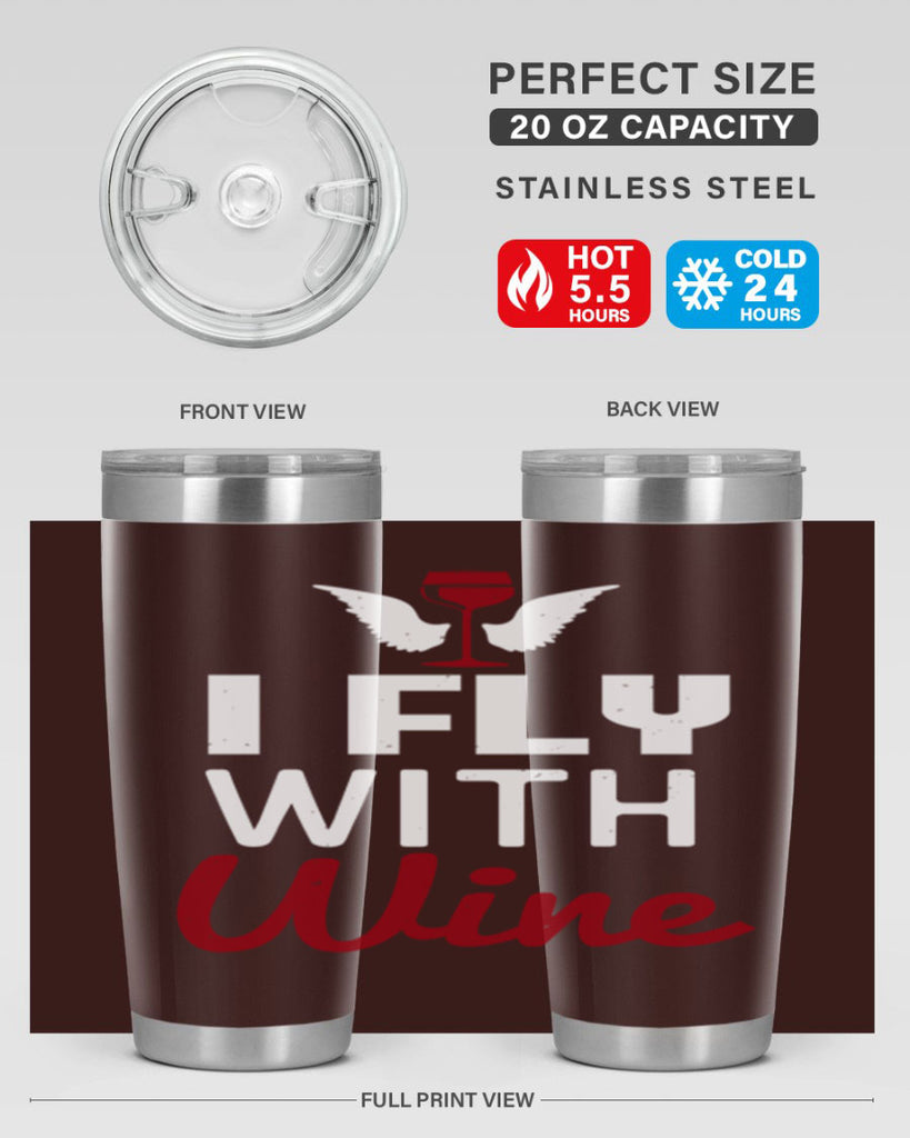 i fly with wine 212#- wine- Tumbler