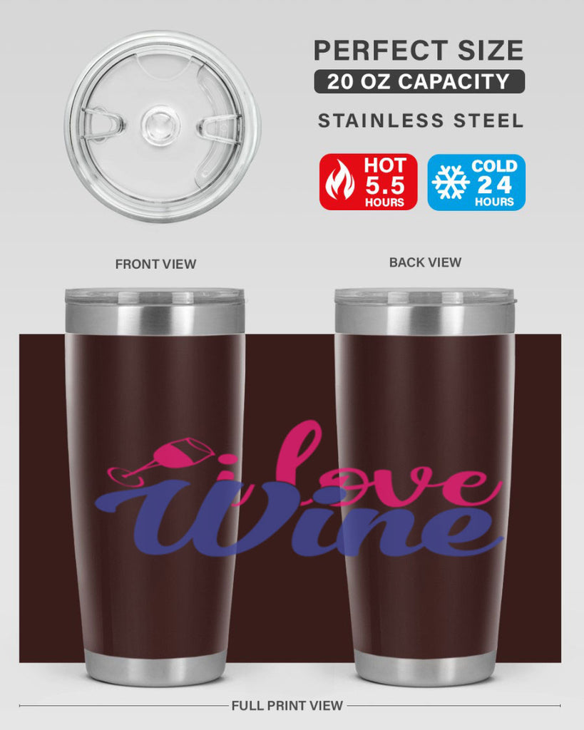 i love wine 402#- mom- Tumbler