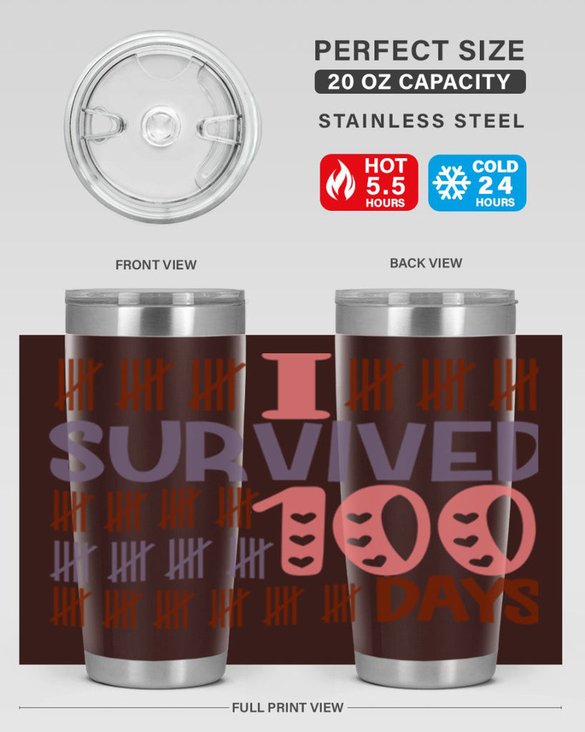 i survived 100 days 13#- 100 days of school- Tumbler