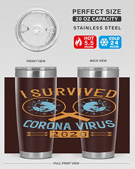 i survived corona virus Style 34#- corona virus- Cotton Tank