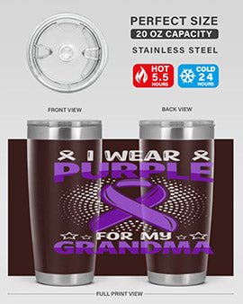 i wear purple for grandma 171#- alzheimers- Tumbler