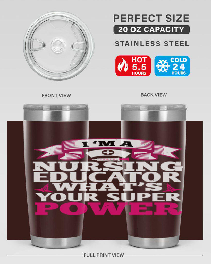 im a nursing educator Style 306#- nurse- tumbler