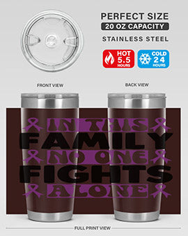 in this family no one fights alone 188#- alzheimers- Tumbler