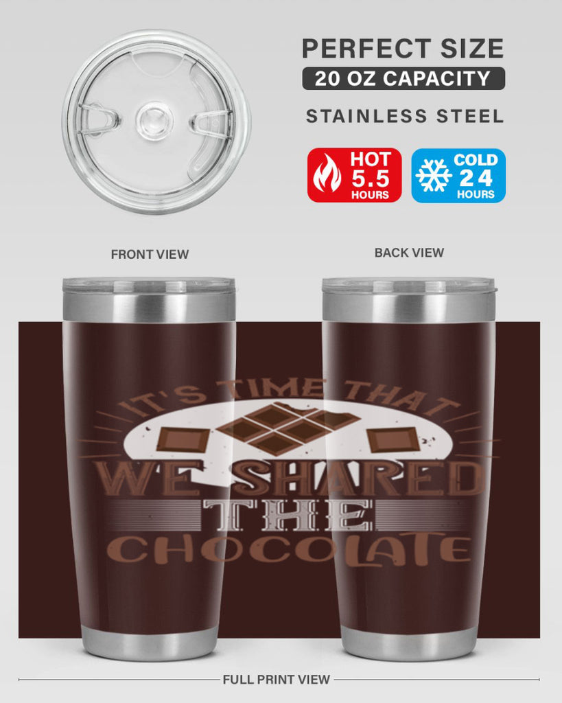 its time that we shared the chocolate 27#- chocolate- Tumbler