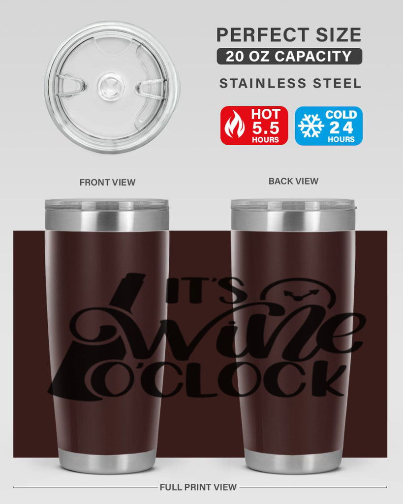 its wine oclock 47#- wine- Tumbler