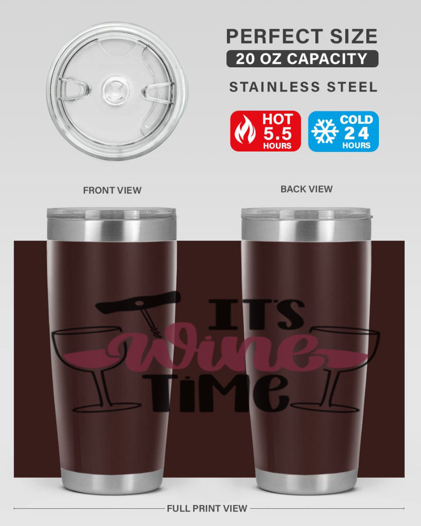 its wine time 46#- wine- Tumbler