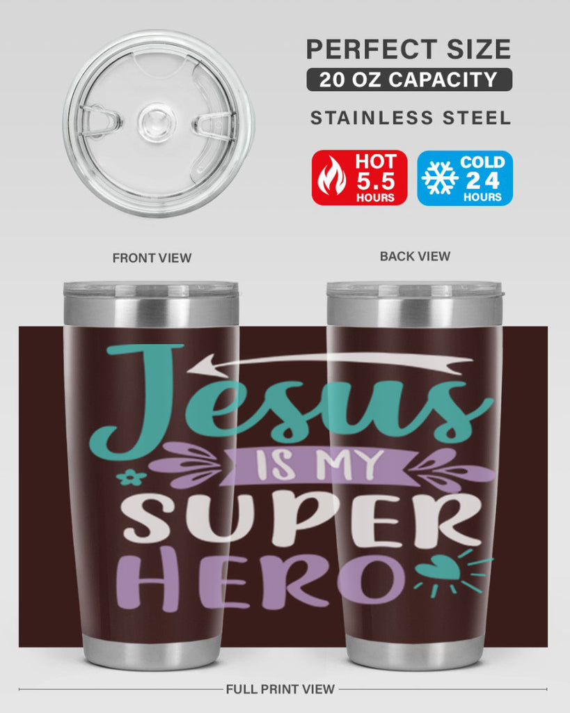 jesus is my superhero 71#- easter- Tumbler