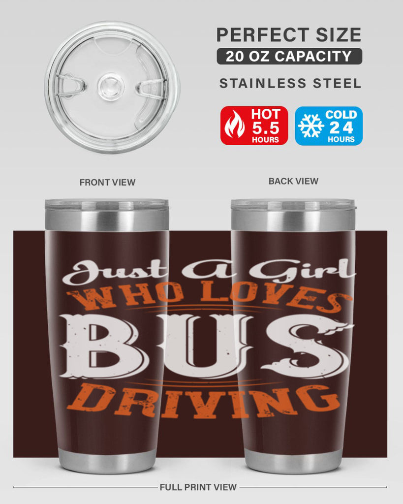 just a girl who loves bus driving Style 23#- bus driver- tumbler