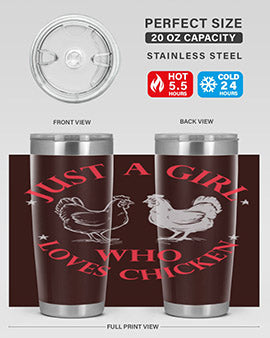 just a girl who loves chicken Style 3#- chicken- Tumbler