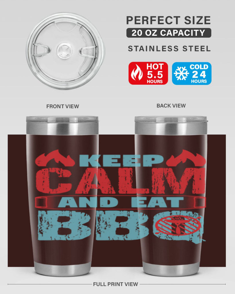 keep calm and eat bbq 30#- bbq- Tumbler