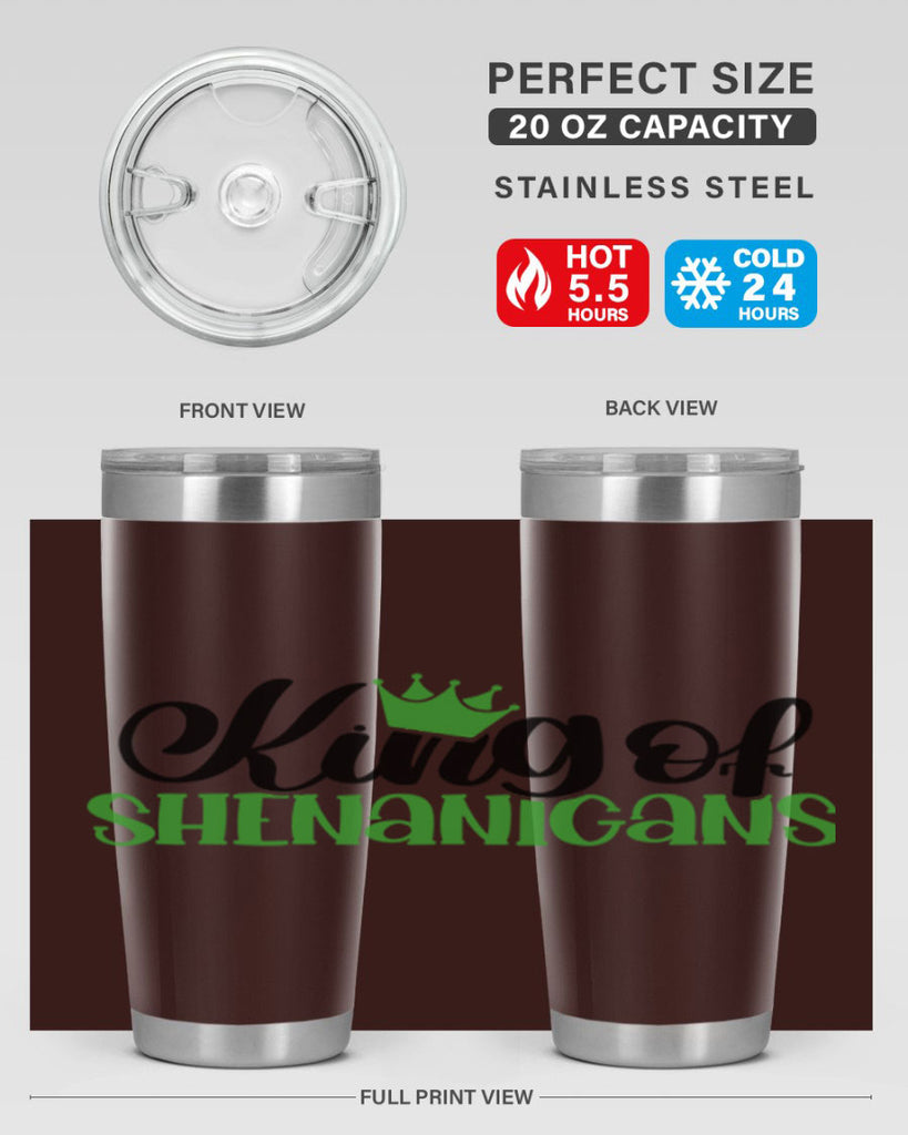 king Of Shenanigans Style 74#- St Patricks Day- Tumbler