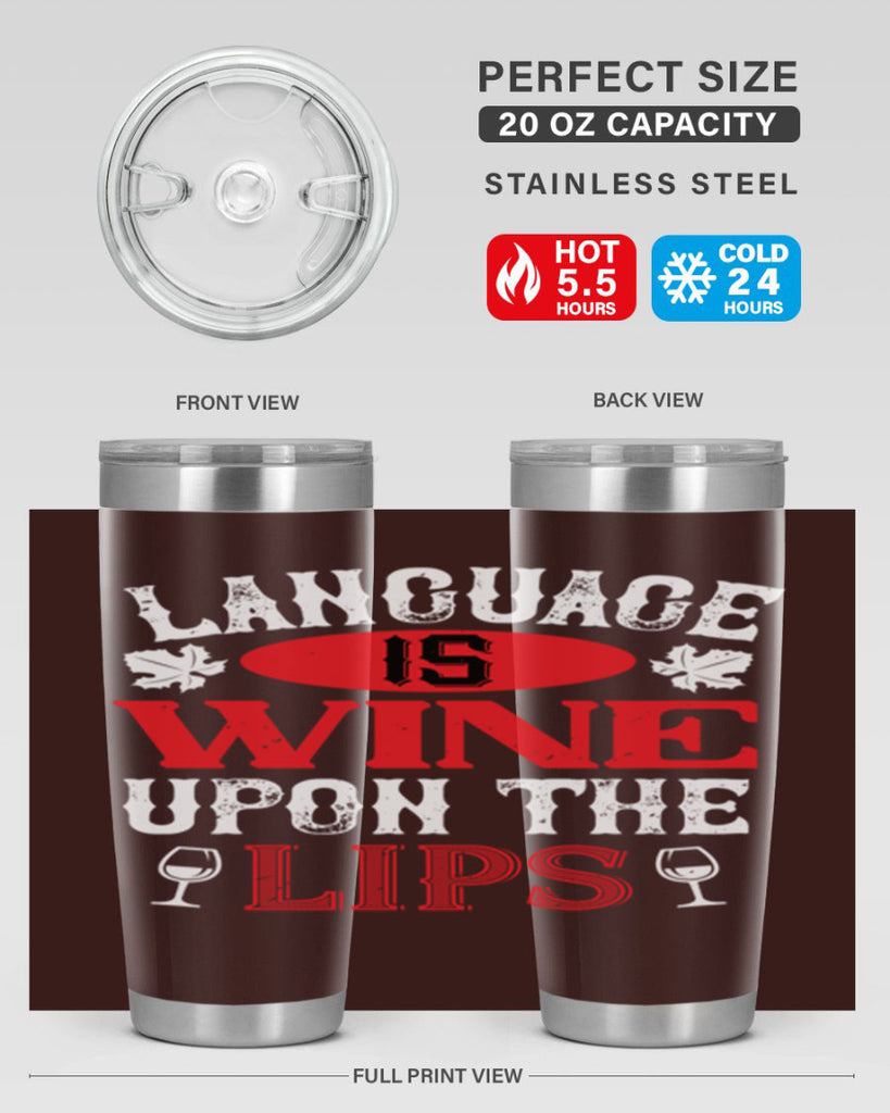 language is wine upon the 72#- wine- Tumbler