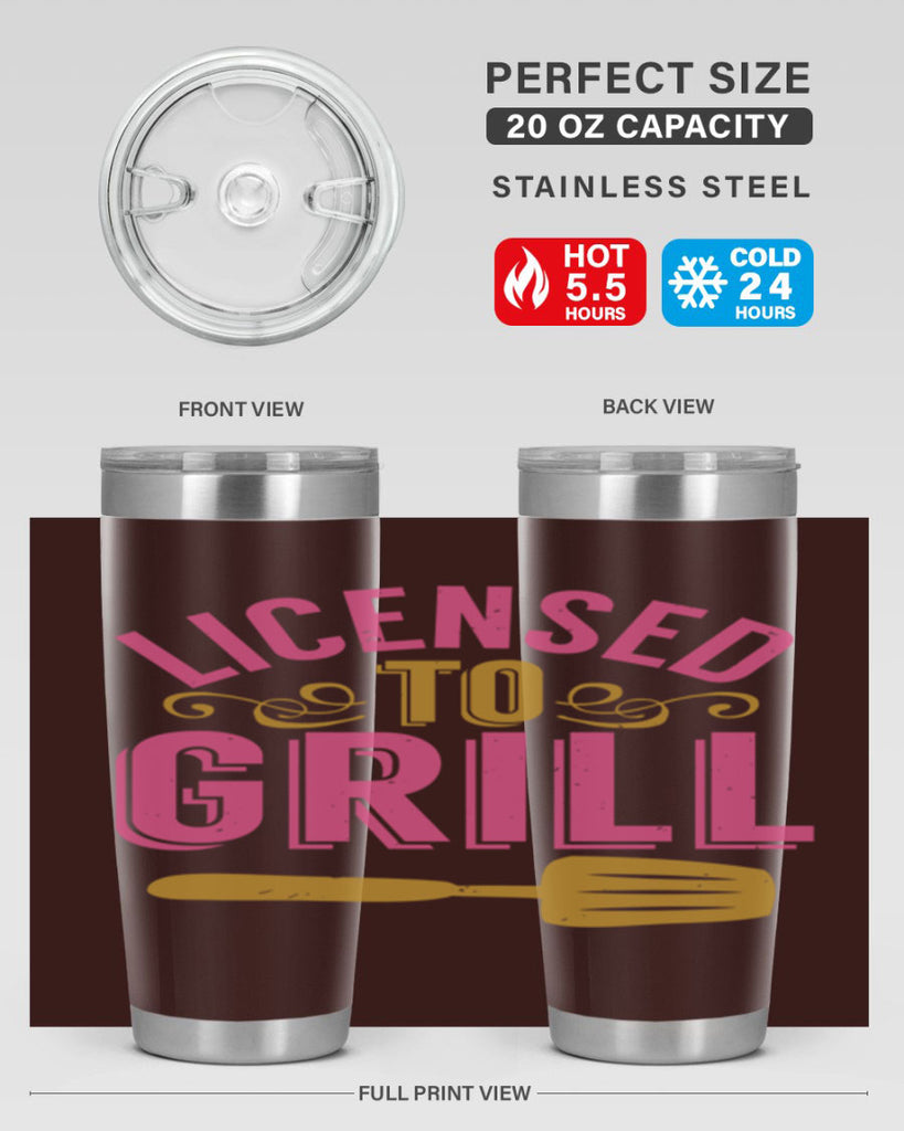 licensed to grill 24#- bbq- Tumbler