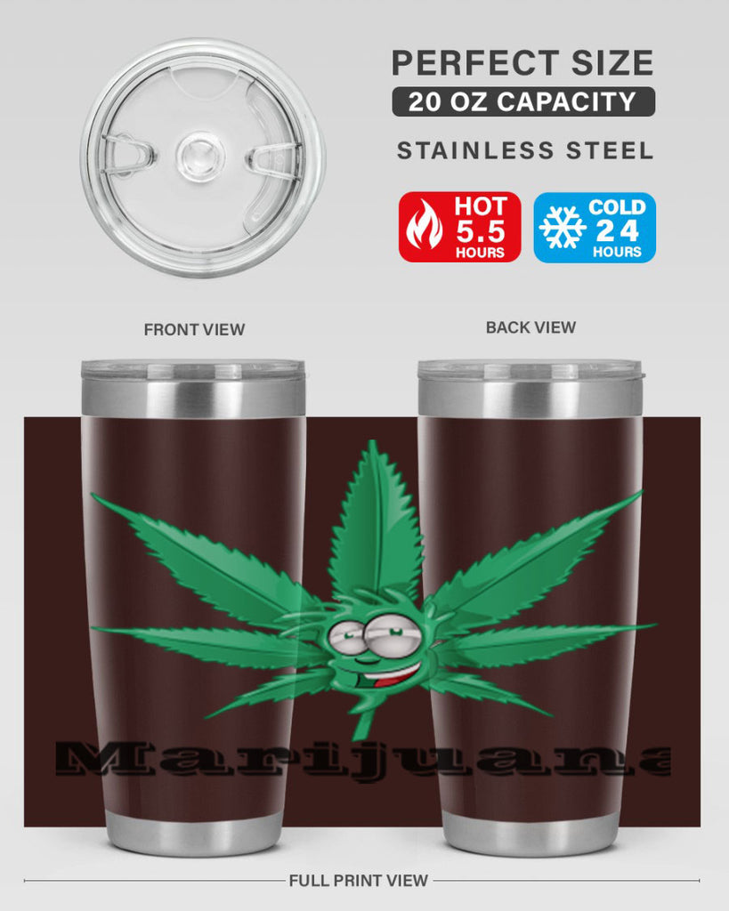 marijuana happy face 199#- marijuana- Tumbler