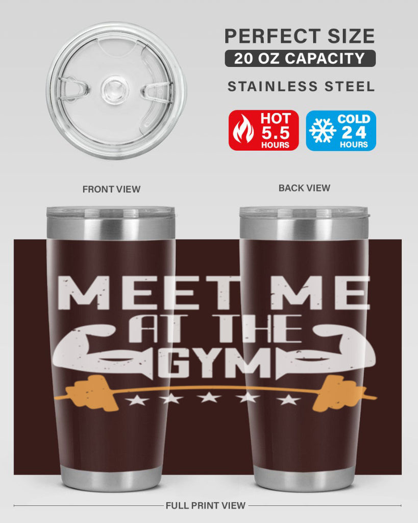 meet me at the gym 83#- gym- Tumbler