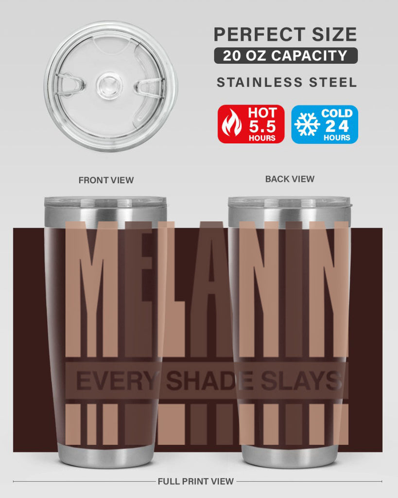 melanin every shade slays 90#- black words phrases- Cotton Tank