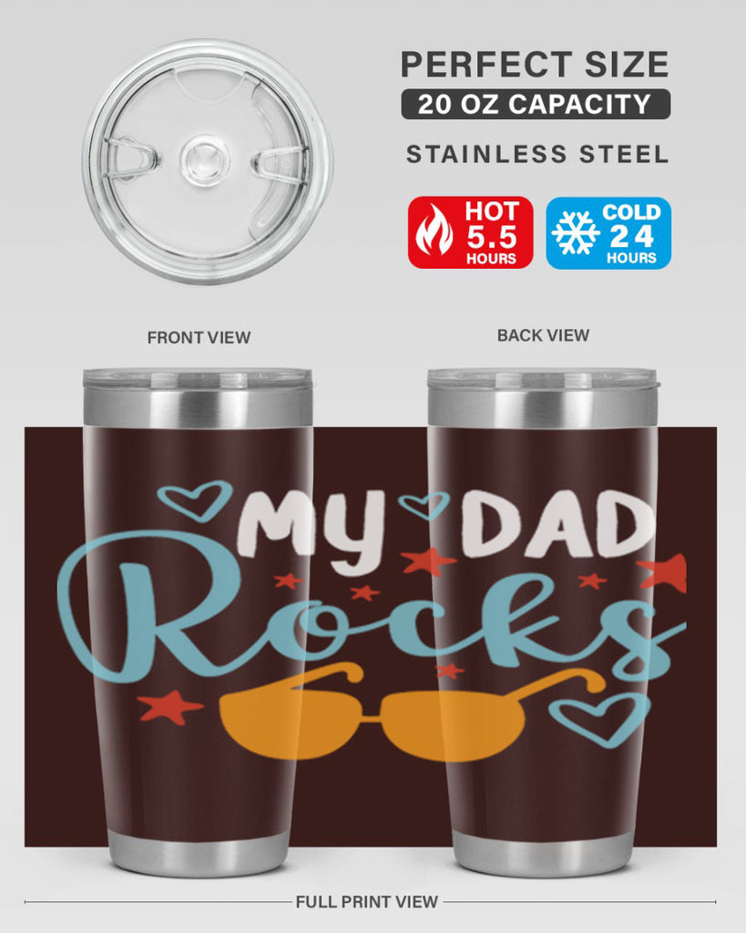 my dad rocks 83#- fathers day- Tumbler